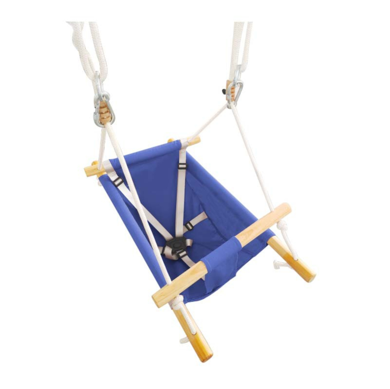 Dječja viseća stolica – KOYOODO, tkanina, drveni okvir, nasloni za ruke, intelektualni razvoj