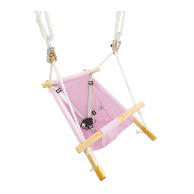 Dječja viseća stolica – KOYOODO, tkanina, drveni okvir, nasloni za ruke, intelektualni razvoj