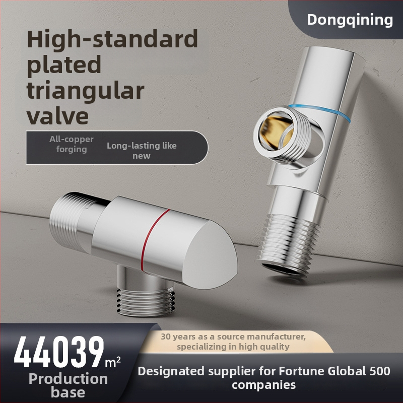 AP001-12 Vaskist seina sisse paigaldatav kolmnurkventiil kuumale ja külmale veele – WC, kraanikauss ja boiler, töö rõhk 10 bar