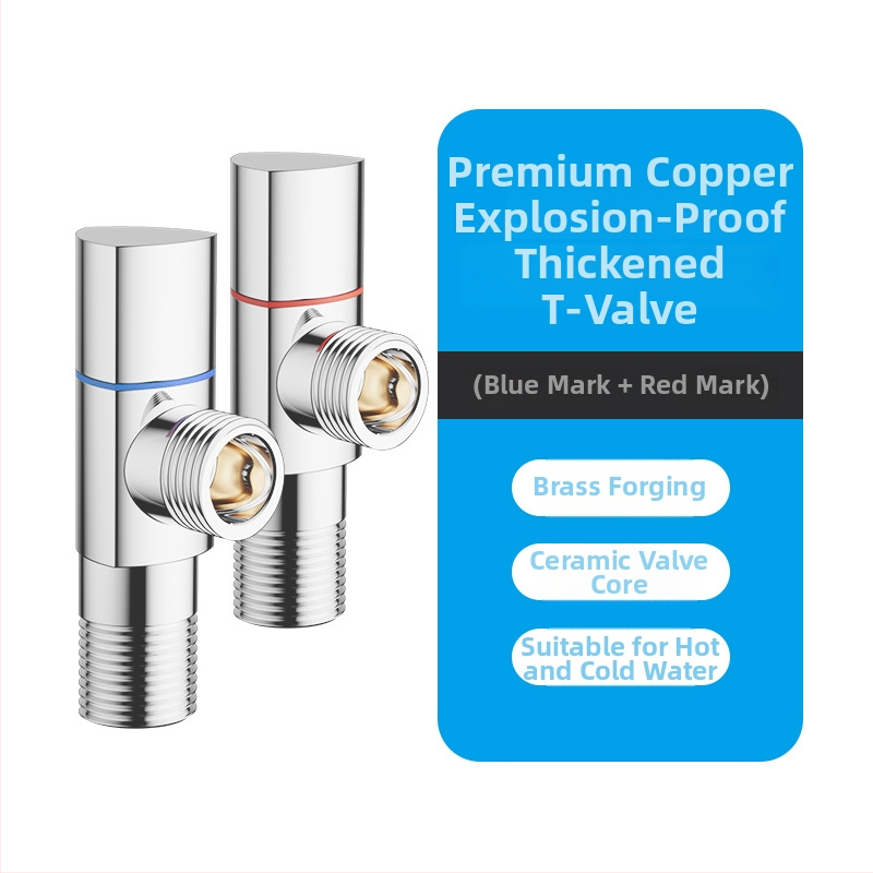 AP001-12 Vaskist seina sisse paigaldatav kolmnurkventiil kuumale ja külmale veele – WC, kraanikauss ja boiler, töö rõhk 10 bar