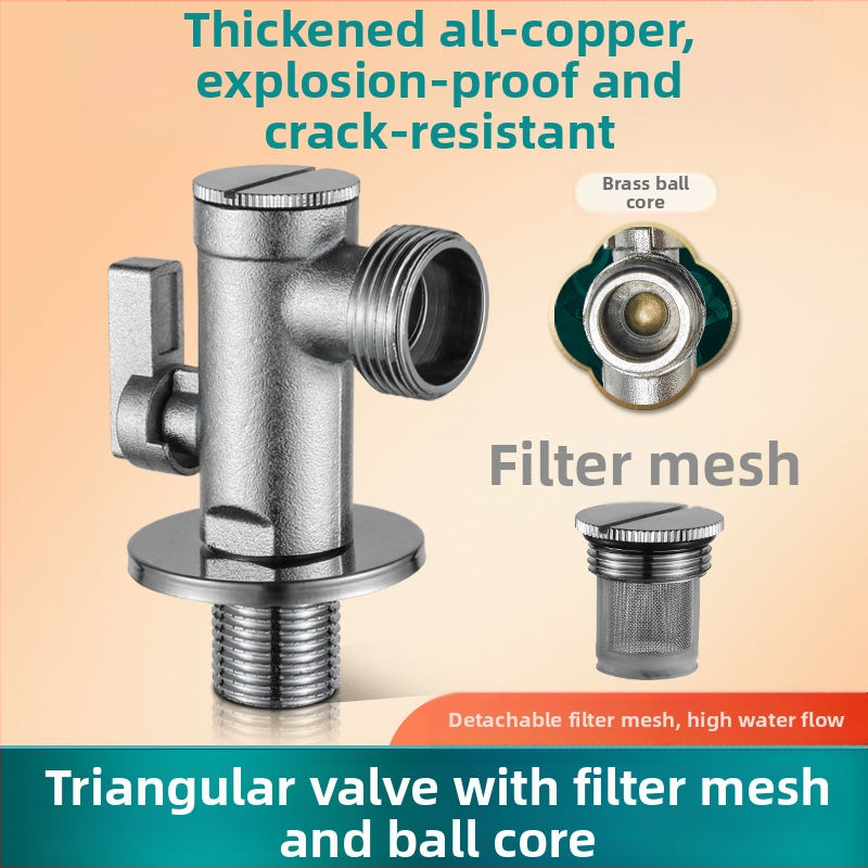 Messingist WC-nurgakraan filtriga, käsitsi paigaldamine, normaalne rõhk, sobib WC-ile, 197 g