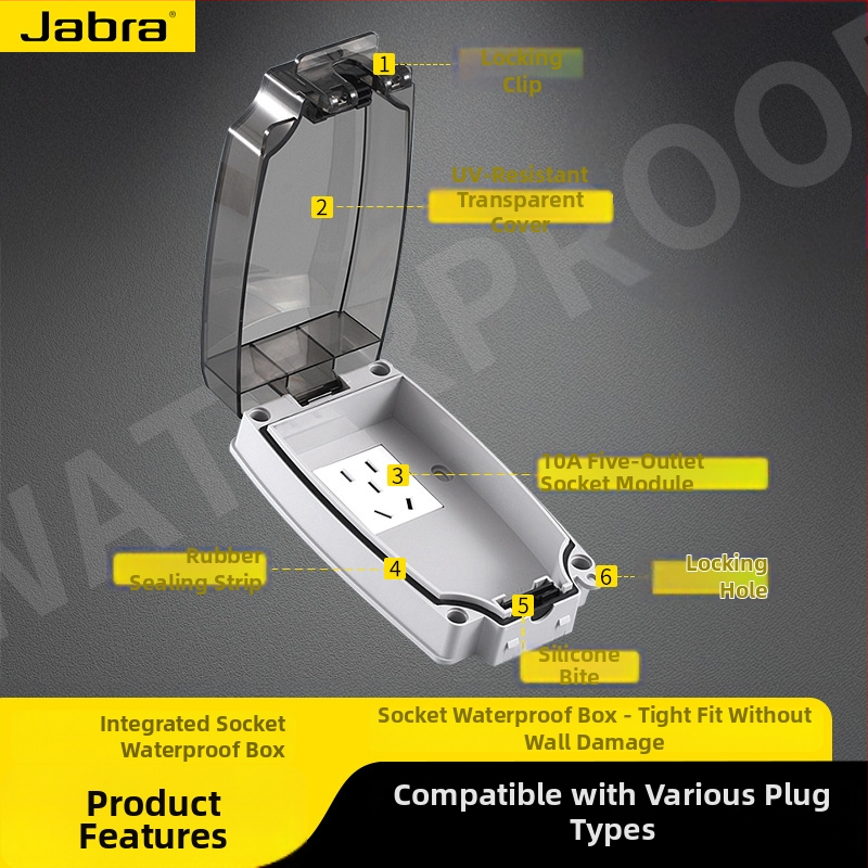 Išorinis vandeniui atsparus kištukinis lizdas su jungikliu, 16A, sieninis montavimas, 3C sertifikatas, įtampa 50–440V