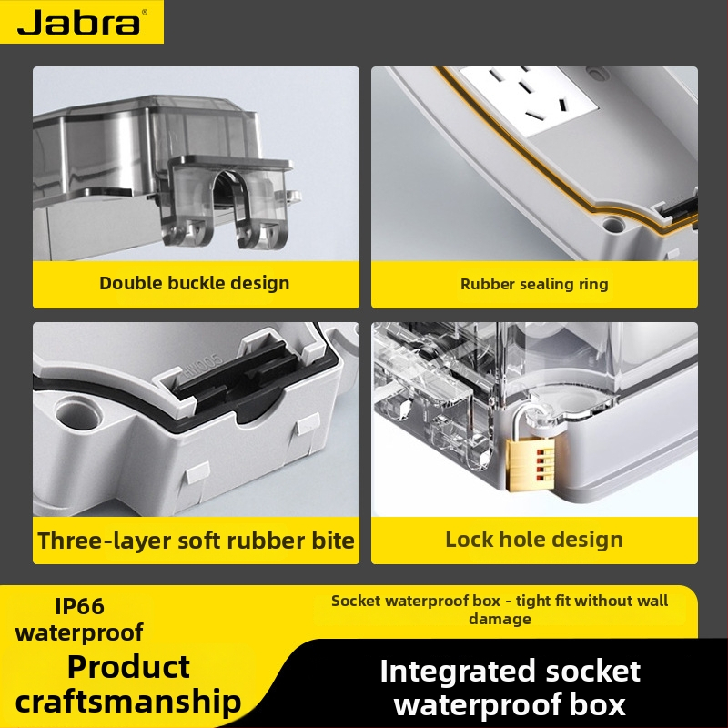 Išorinis vandeniui atsparus kištukinis lizdas su jungikliu, 16A, sieninis montavimas, 3C sertifikatas, įtampa 50–440V