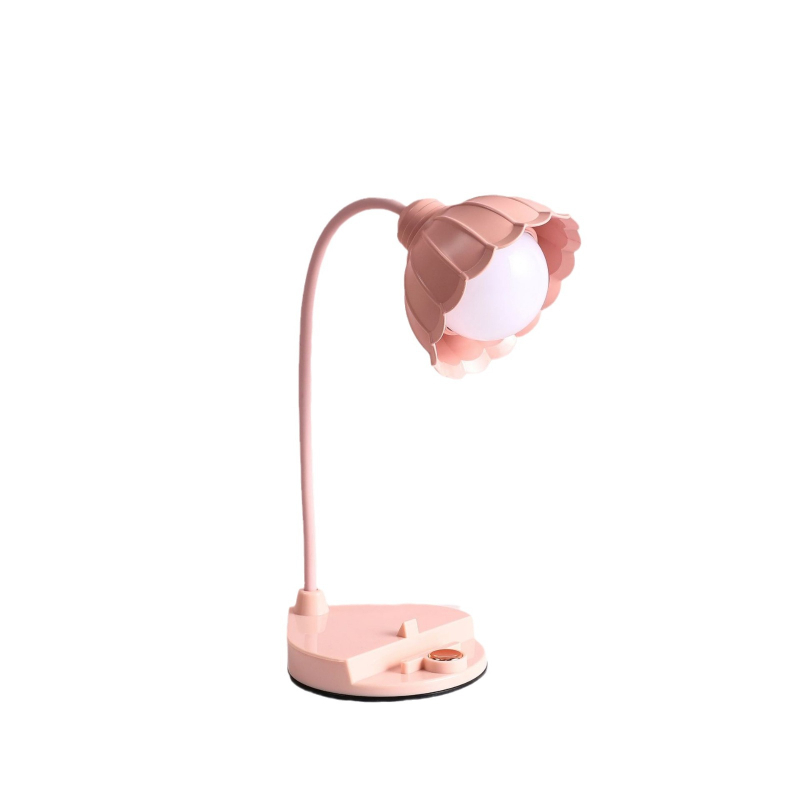 LED stolna lampa za studentski dom — USB napajanje, plastično sjenilo, gumbasti prekidač, noćno svjetlo