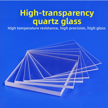 Kvarcstikla plāksne augstas temperatūras novērošanas logam, augsta caurspīdīgums, optiskā kvalitāte, pielāgojama