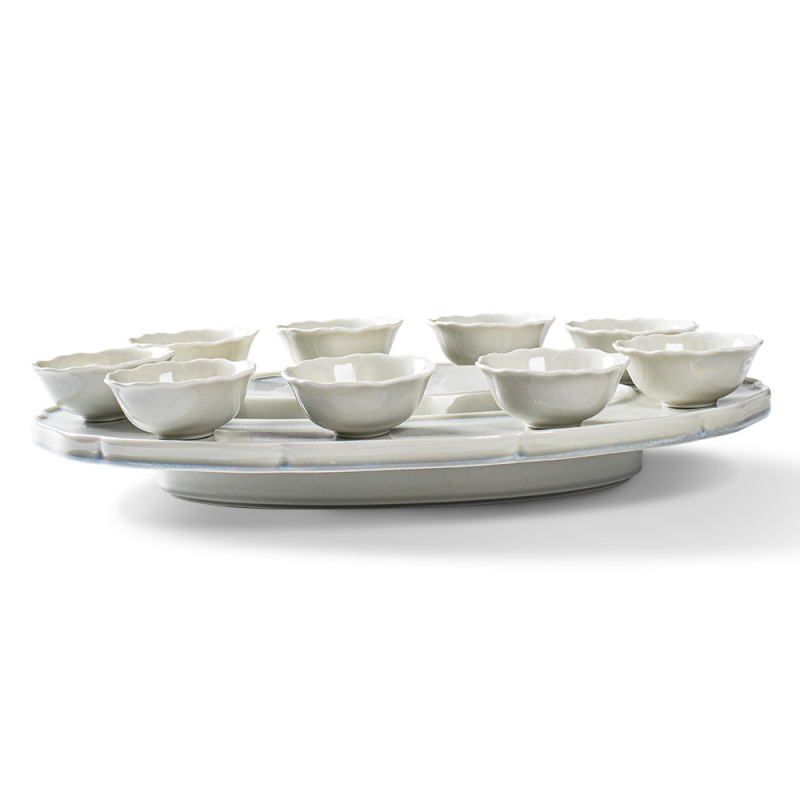 Szállodai bankettekhez készült tengeri gyümölcsei tál: Longteng Four Seas homár tál, száraz jég bemutató, kerámia színes mázzal, logóval testre szabható, Shengjing márka