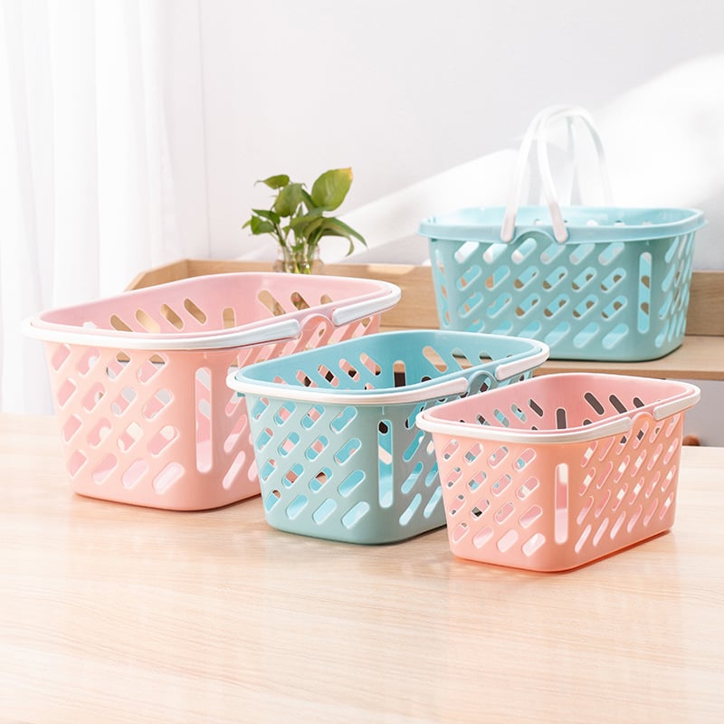 Coș de depozitare din plastic, în stil nordic | Coș PP multifuncțional (modele 9968/9969/9970), pentru cosmetice, lenjerie, fructe, legume, rechizite și cărți
