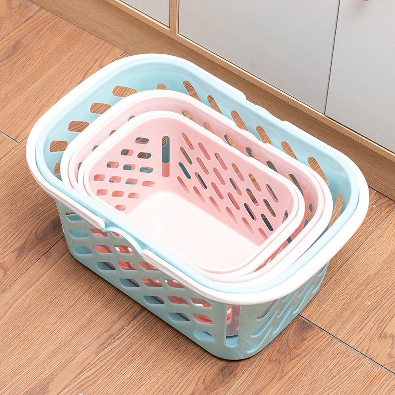 Coș de depozitare din plastic, în stil nordic | Coș PP multifuncțional (modele 9968/9969/9970), pentru cosmetice, lenjerie, fructe, legume, rechizite și cărți
