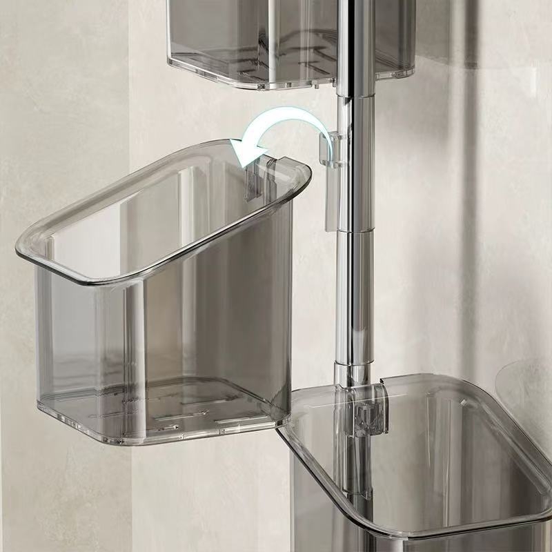 Rotirajući kuhinjski stalak za pohranu s usisnim čašicama — plastična viseća košarica za češnjak, đumbir i začine (set od 10 kom.)