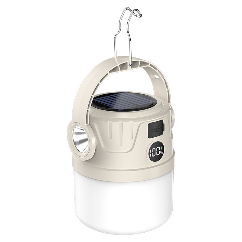 LED palapinės lemputė, įkraunama, 3,7 V, 10 W, rankinis jungiklis