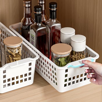Plastični koš za odlaganje, pravokutnog oblika, moderan i jednostavan stil, pogodan za daljinske upravljače, voće, povrće, kozmetiku, knjige
