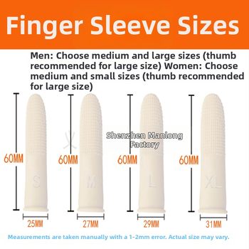 Lateksinis piršto dangtelis, neslidus paviršius, sustiprintas dizainas, 100 vnt pakuotė