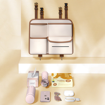 Automobilio sėdynės nugaros laikymo krepšys – odinis, pakabinimo dizainas, logotipo spausdinimas, suspaudimo atsparumas, universalus naudojimui automobiliuose