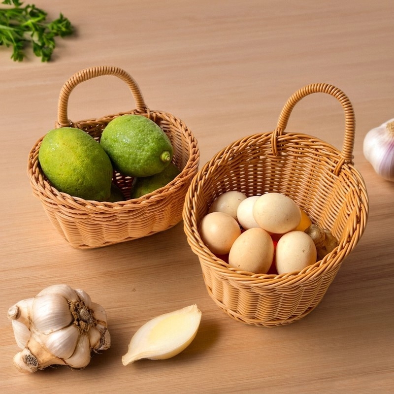 Zidna košara za skladištenje luka, djumbira i češnjaka, model 31977, japanski stil, Saint-wang, materijal: anti-vine