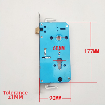 Apsauginių durų rankenos užrakinimo korpusas — dvigubo gyvo užrakto korpusas, modelis 8518, medžiaga: geležis + nerūdijantis plienas, svoris 650 g, šiuolaikinio minimalistinio stiliaus