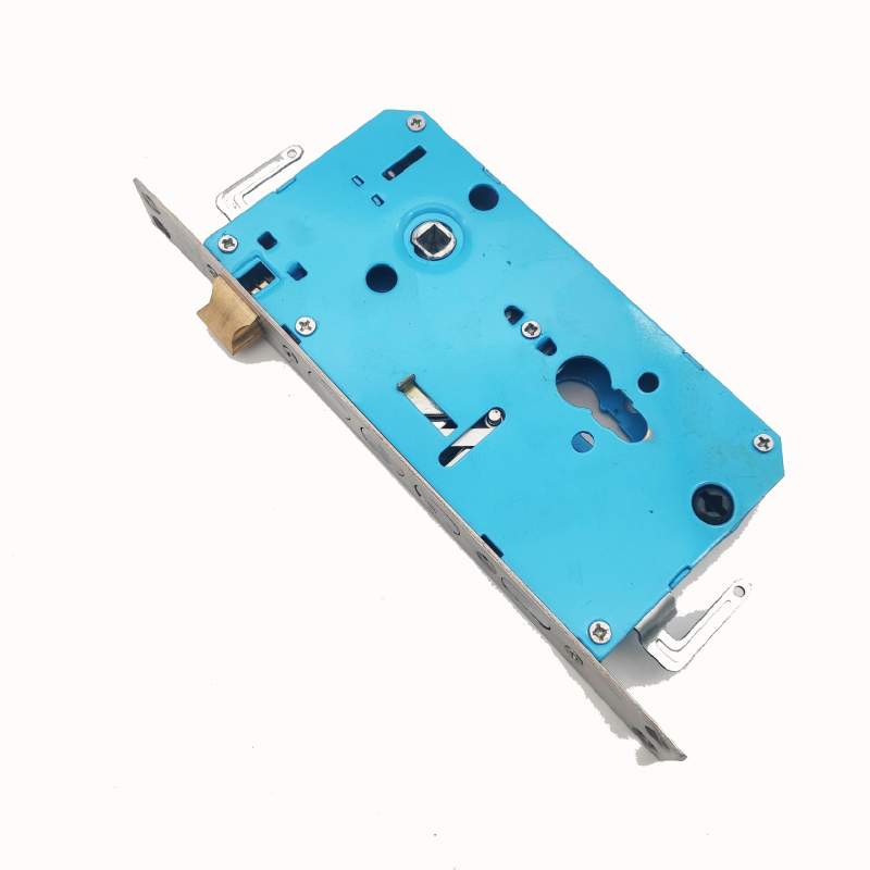 Apsauginių durų rankenos užrakinimo korpusas — dvigubo gyvo užrakto korpusas, modelis 8518, medžiaga: geležis + nerūdijantis plienas, svoris 650 g, šiuolaikinio minimalistinio stiliaus