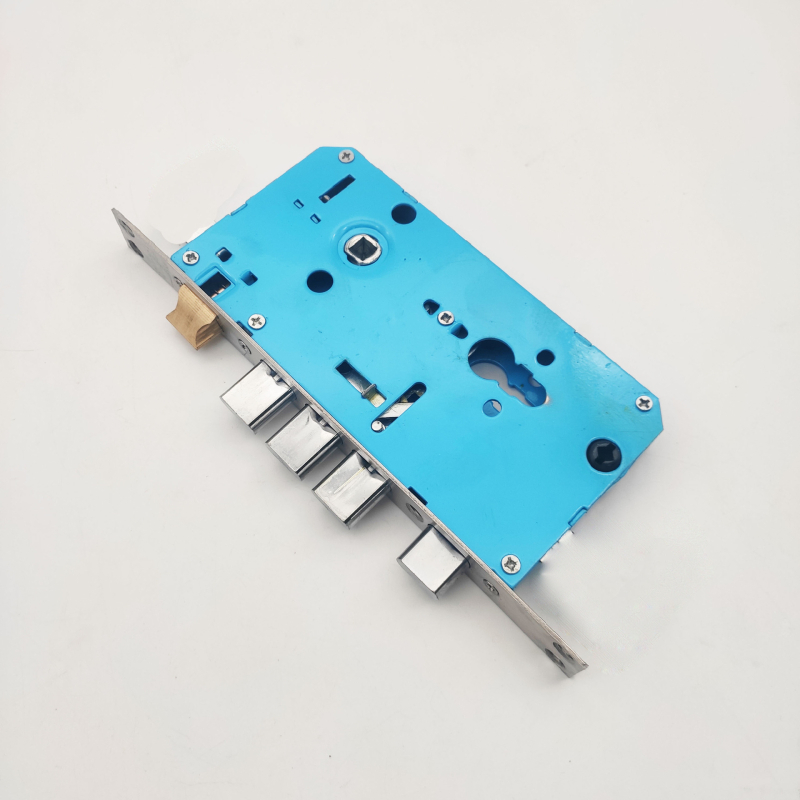 Apsauginių durų rankenos užrakinimo korpusas — dvigubo gyvo užrakto korpusas, modelis 8518, medžiaga: geležis + nerūdijantis plienas, svoris 650 g, šiuolaikinio minimalistinio stiliaus