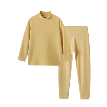 Vaikų terminis komplektas su aukštu kaklu – unisex viršus ir apatiniai, Lyocell mišinys, storesnis šilumos palaikymas, skirtas rudeniui ir žiemai