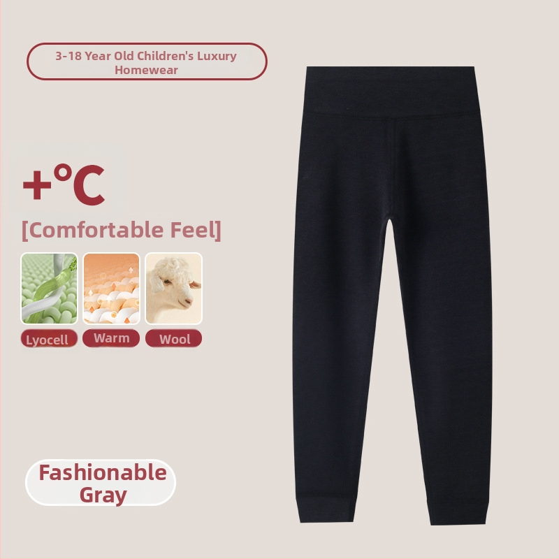 Vaikų terminis komplektas su aukštu kaklu – unisex viršus ir apatiniai, Lyocell mišinys, storesnis šilumos palaikymas, skirtas rudeniui ir žiemai