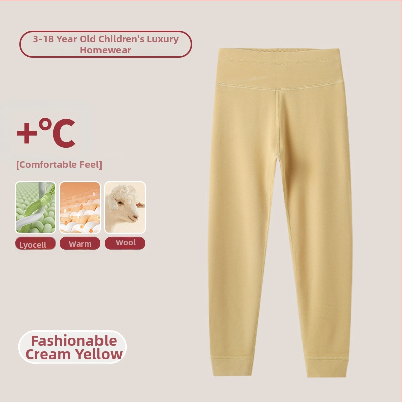 Vaikų terminis komplektas su aukštu kaklu – unisex viršus ir apatiniai, Lyocell mišinys, storesnis šilumos palaikymas, skirtas rudeniui ir žiemai