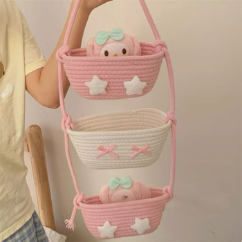 Japanski stila zidni koš za pohranu, tkanina bez pamuka, 2025 izlazak.