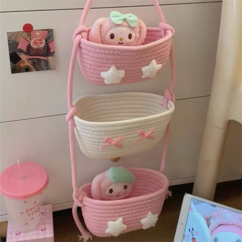 Japanski stila zidni koš za pohranu, tkanina bez pamuka, 2025 izlazak.