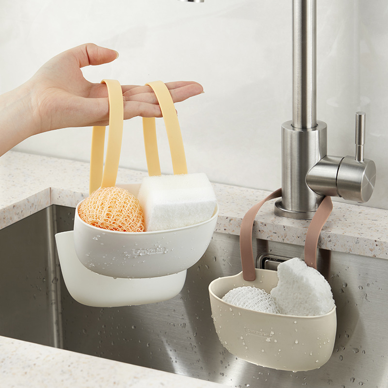 Coș de drenaj pentru chiuvetă, model LS drain hanging basket, material TPR, raft de depozitare bucătărie, stil modern