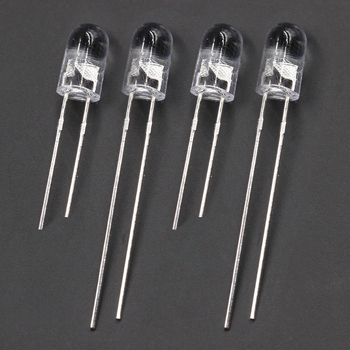 Perle LED F5/5mm, cap rotund transparent, flash multicolor rapid și lent, flux luminos 2000–3000 lm (20 mA; 1.8–2.2 V; 0.06 W; CRI 80–90)