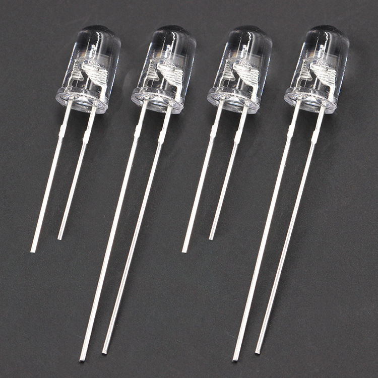 Perle LED F5/5mm, cap rotund transparent, flash multicolor rapid și lent, flux luminos 2000–3000 lm (20 mA; 1.8–2.2 V; 0.06 W; CRI 80–90)