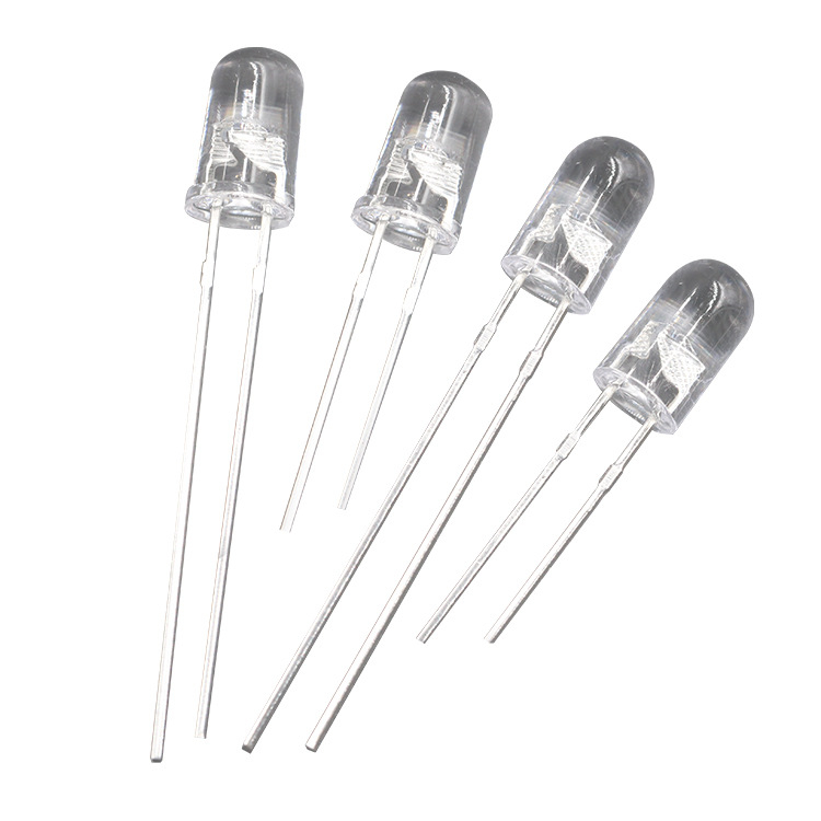 Perle LED F5/5mm, cap rotund transparent, flash multicolor rapid și lent, flux luminos 2000–3000 lm (20 mA; 1.8–2.2 V; 0.06 W; CRI 80–90)