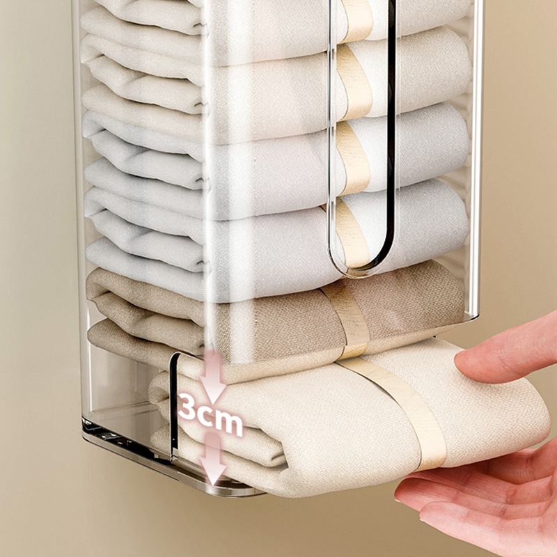 Zidni organizator donjeg rublja s poklopcem, PET plastika, velika kapaciteta, ladica-stil pretinac za čarape