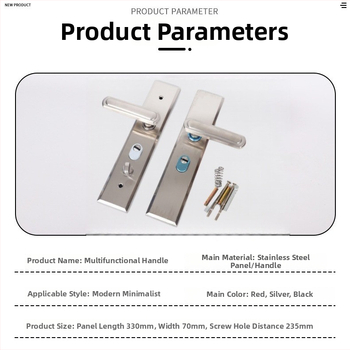 Duru rankenos užraktas – Huaxin 015, 304 nerūdijantis plienas, saugioms durims, šiuolaikinis minimalistinis stilius
