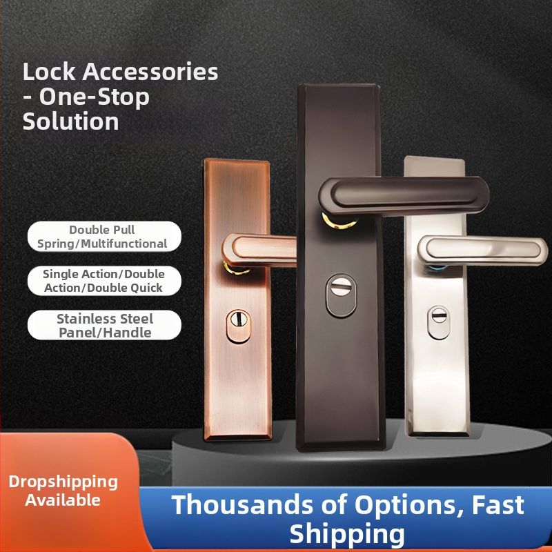 Duru rankenos užraktas – Huaxin 015, 304 nerūdijantis plienas, saugioms durims, šiuolaikinis minimalistinis stilius