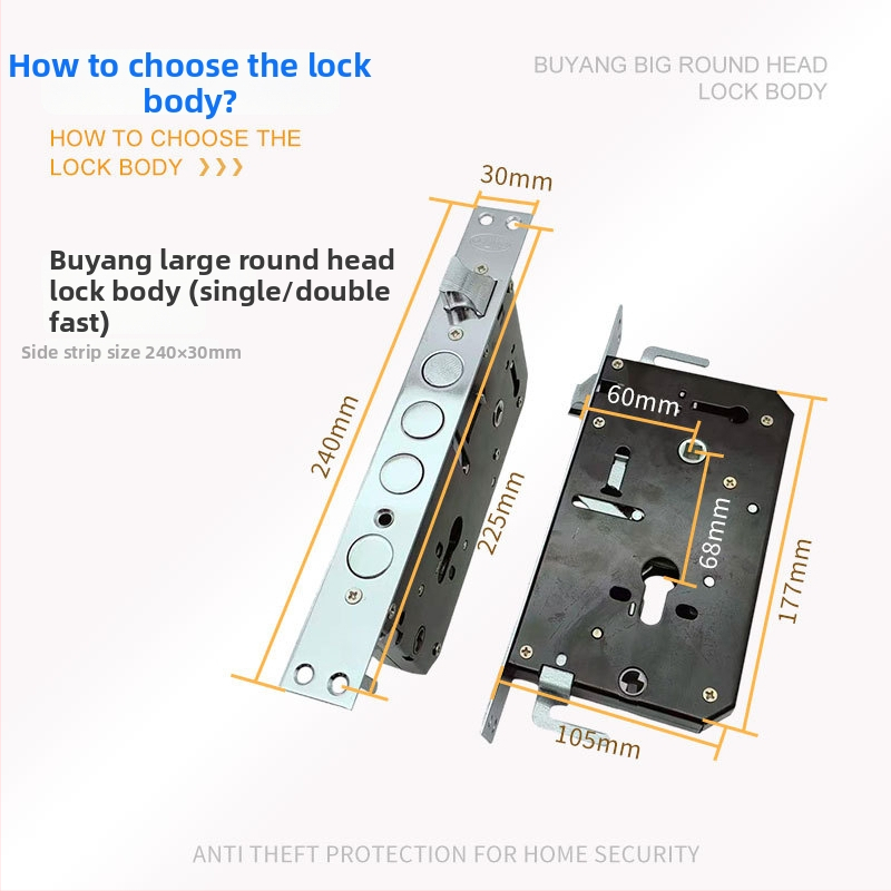 Buyang durų spynos korpusas – rankinis užraktas, geležis, skirtas apsaugoti nuo įsilaužimų, viloms ir medinėms durims, šiuolaikinis minimalistinis stilius (Prekės ženklas: Buyang; Tipas: rankinis užraktas; Medžiaga: geležis; Panaudojimas: apsauginės durys/