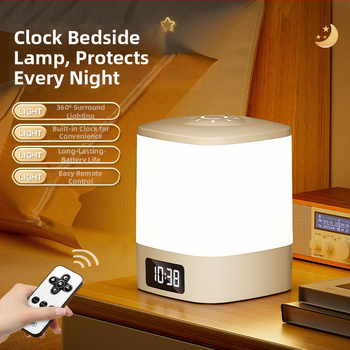 LED naktinė lemputė miegamajam akims draugiška šviesa, stiklinis gaubtas, prisilietimo valdiklis, įmontuota baterija, apšvietimas aplinkai