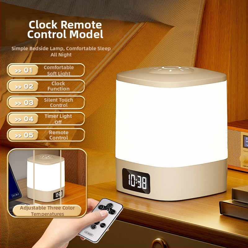 LED naktinė lemputė miegamajam akims draugiška šviesa, stiklinis gaubtas, prisilietimo valdiklis, įmontuota baterija, apšvietimas aplinkai