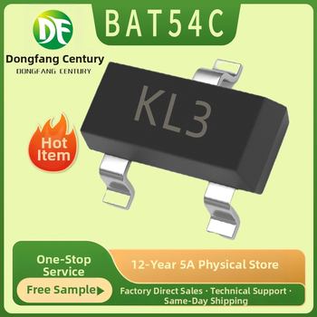 SMD diodas BAT54C, Šotkio diodas, SOT-23 korpusas, ženklinimas KL3, prekės ženklas DF