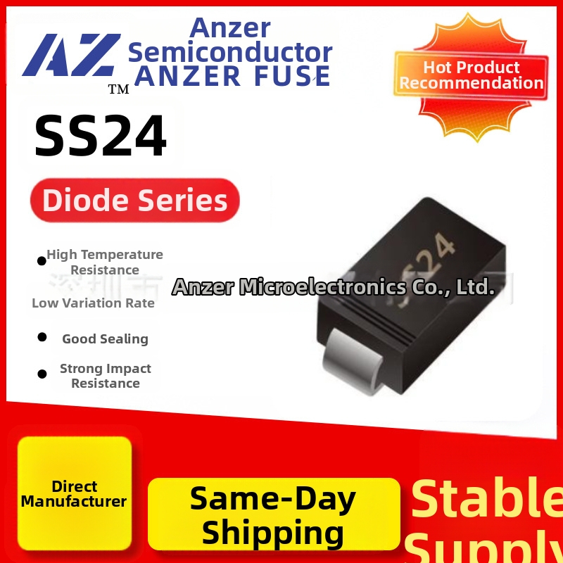 Schottky diodas, SMD, SS24/SK24, 2A/40V, SMA/SMAF/SMB pakuotė