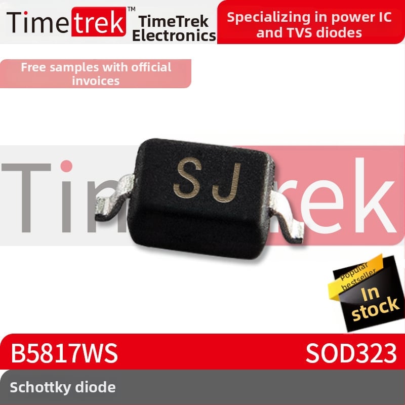 Light Journey Electronics Schottky diodų B5817WS, SOD323 pakuotė, SJ ženklinimas, RoHS atitiktis