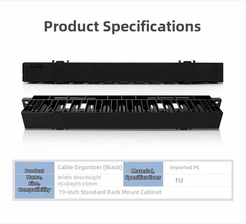 Legrand kabelių tvarkymo stovas – 24 pozicijų tinklo kabelių organizatorius serverių patalpai (modelis 632787)