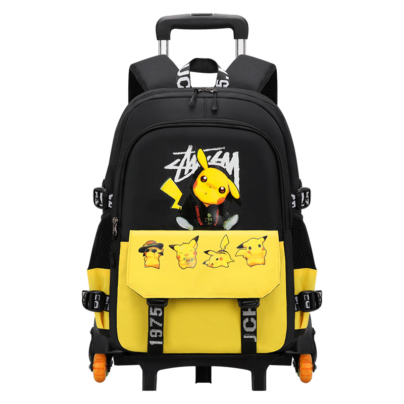 Pradinės mokyklos trolis kuprinė, unisex, šešių ratų kopimo laiptams, nuimamas rankenėlė, Oxford audinys, anime raštas, Xin zhuorun