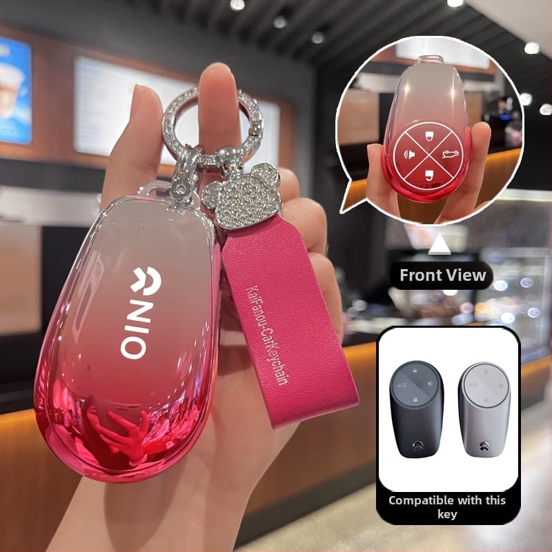 NIO võtmeümbris ET7/ET5/ES7/EC7 — TPU, gradientne nuppude stiil, kõrgekvaliteediline disain, ühilduv ES6/ES8/EC6