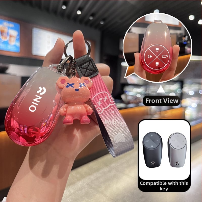 NIO võtmeümbris ET7/ET5/ES7/EC7 — TPU, gradientne nuppude stiil, kõrgekvaliteediline disain, ühilduv ES6/ES8/EC6