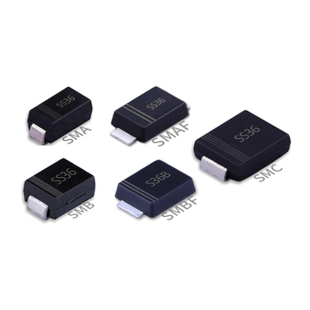 Šotkio dioda SS36 serija (SS36, SS36F, SS36B, SS36BF, SS36C), 60V 3A, SMA paketas, RoHS