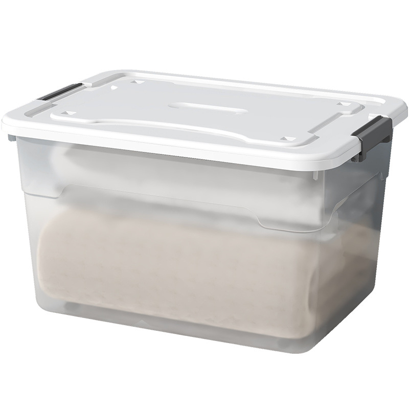 Διαφανές πλαστικό δοχείο αποθήκευσης με καπάκι, χωρητικότητας 150–200 L, φορητό, ανθεκτικό στη σκόνη και στην υγρασία