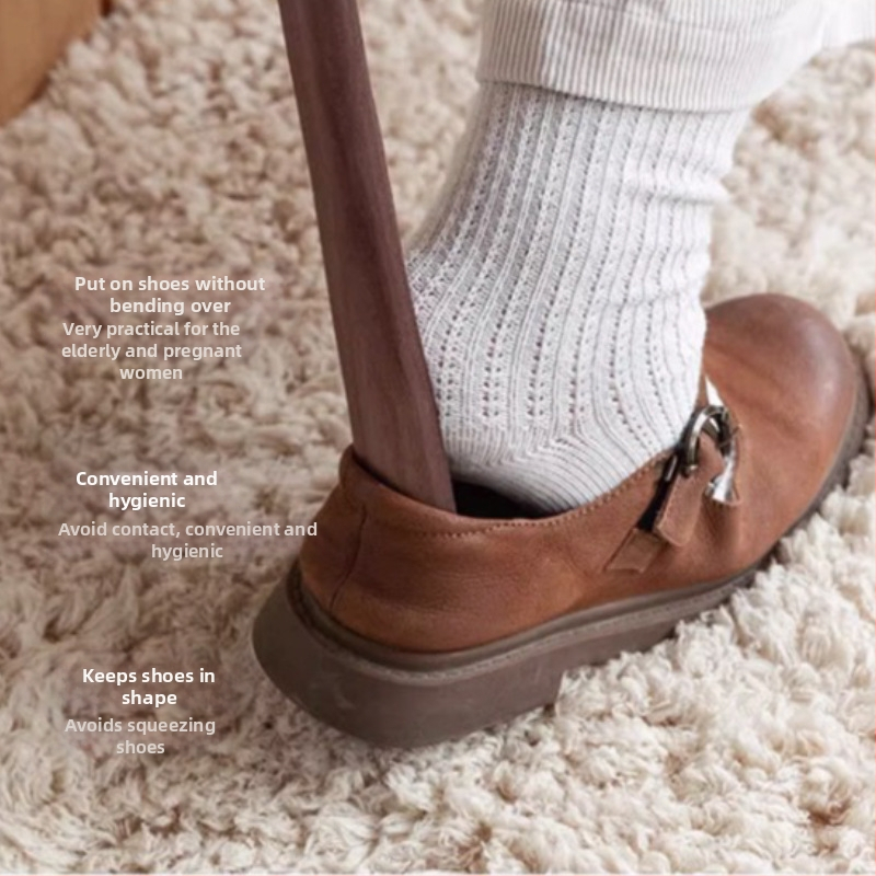 Three Tron medinė batų rankena, paprastas ir modernus stilius, poliruotas paviršius, medžiaga: medis