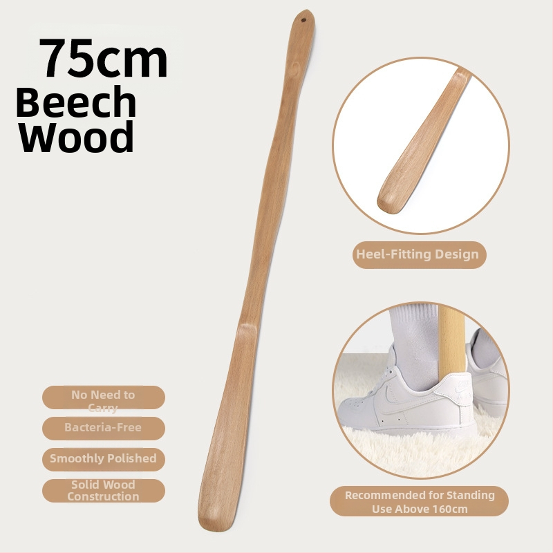 Three Tron medinė batų rankena, paprastas ir modernus stilius, poliruotas paviršius, medžiaga: medis