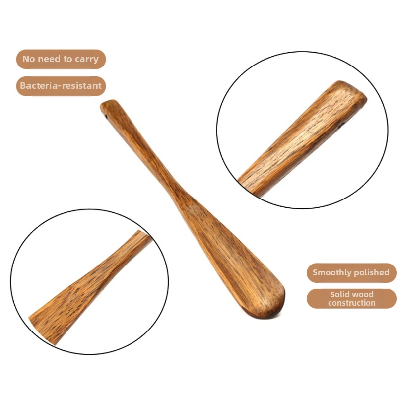 Three Tron medinė batų rankena, paprastas ir modernus stilius, poliruotas paviršius, medžiaga: medis