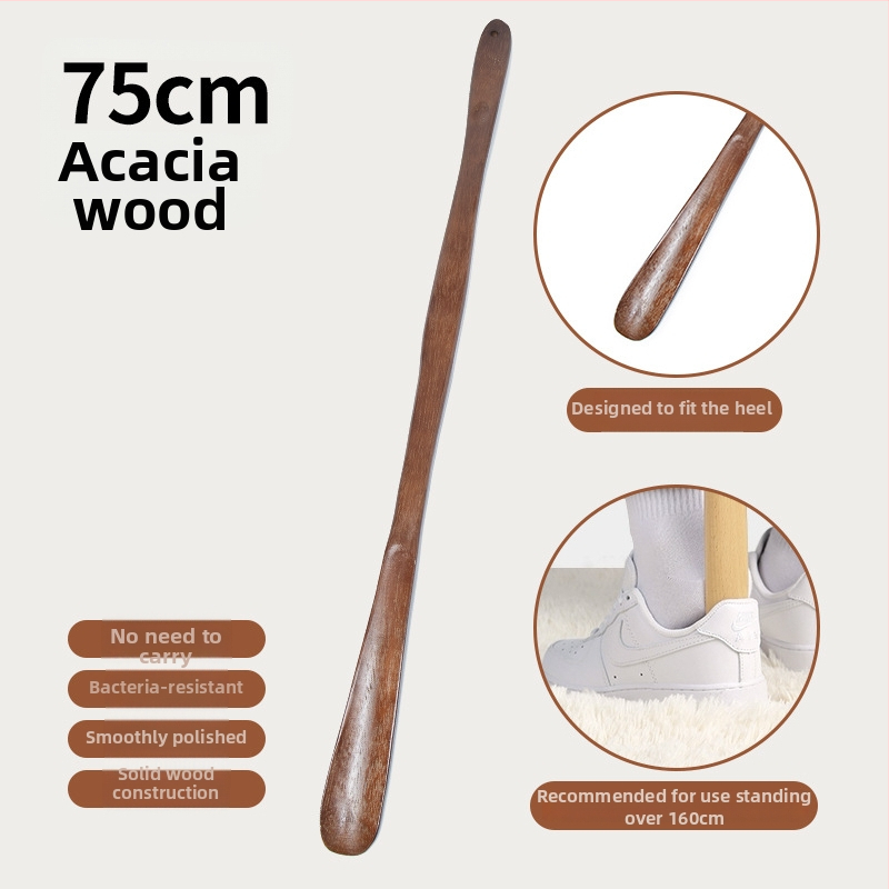 Three Tron medinė batų rankena, paprastas ir modernus stilius, poliruotas paviršius, medžiaga: medis