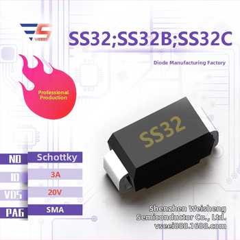 Schottky diodas SMA - SS32/SS32B/SS32C, 20V, 3A